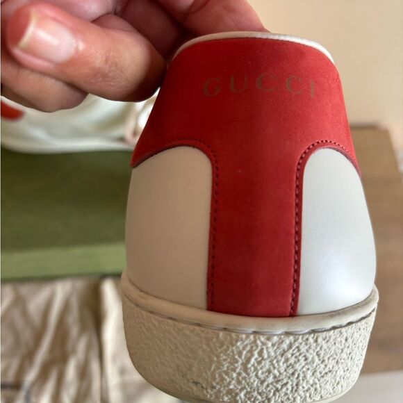 Gucci classic sneakers leather upper, rubber sole, size 15 Gucci,fits size 15US - Picture 4 of 6